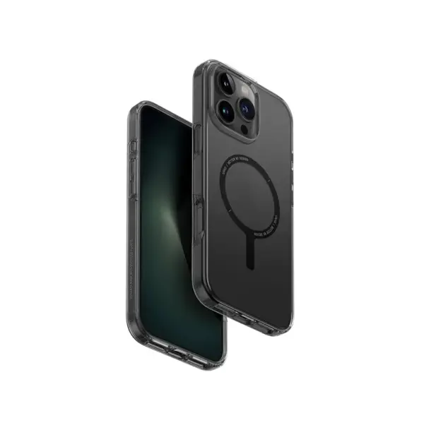 UNIQ CLARIO SLIM HYBRID PROTECTIVE CASE WITH TOUGH SCRATCH-RESISTANT BACK FOR 2024 IPHONE 16 PRO | SMOKE